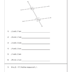 Supplementary Congruent Angles Worksheet With Answer Key Download