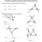 Triangle Angle Sum Theorem Worksheet Pdf