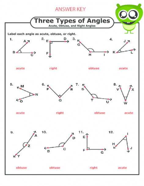 Types Of Angles Worksheet Answer Key Askworksheet