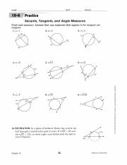 10 6 Glencoe New DATE PERIOD Mnm A Practice Secants Tangents And