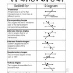Angle Pairs Transversal Worksheet Answer Key