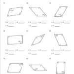 Angles In A Parallelogram Worksheets
