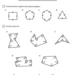 Angles In Polygons Worksheets Math Monks
