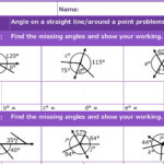 Angles On A Straight Line Worksheet