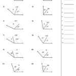 Finding Missing Angle Geometry Worksheet With Answers Printable Pdf