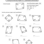 Finding Missing Angles In Quadrilaterals Worksheet