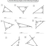 Finding Missing Angles In Triangles Worksheet