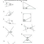 Finding Unknown Angle Measures Worksheet Pdf