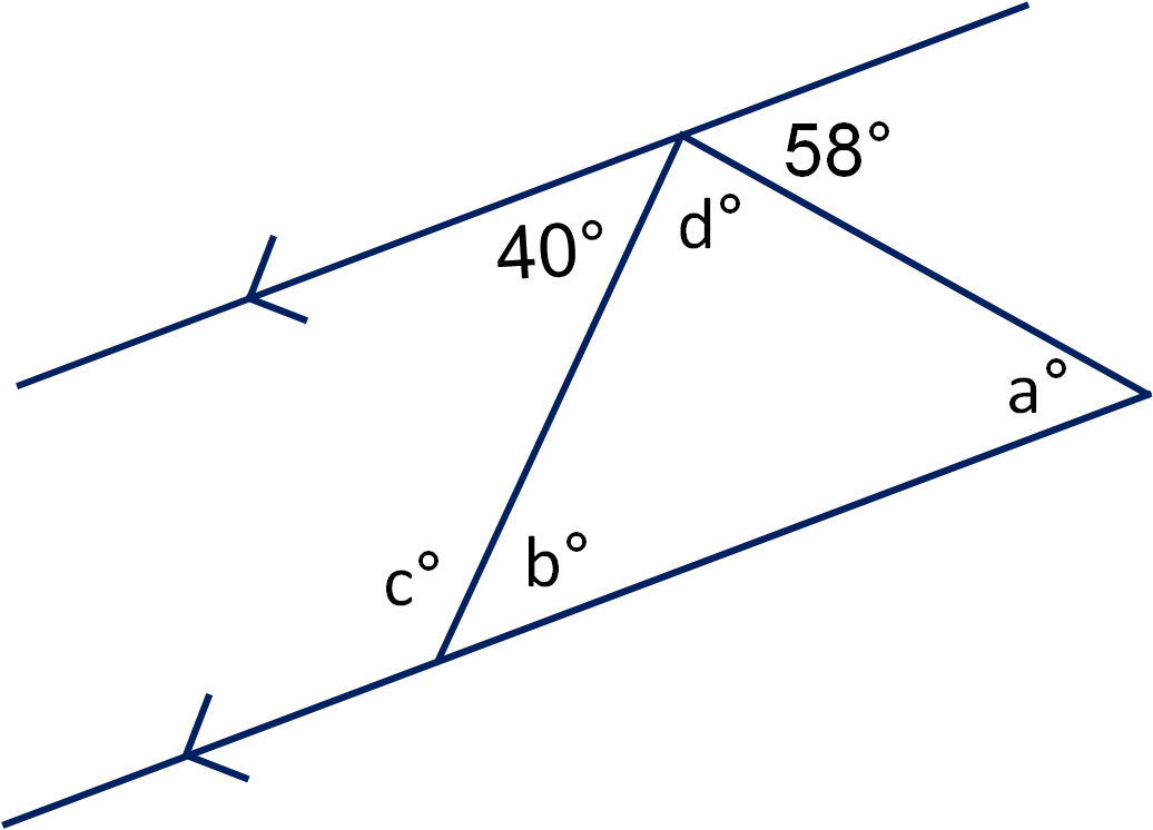 Geometry Angles In Triangles And On Parallel Lines Worksheet EdPlace