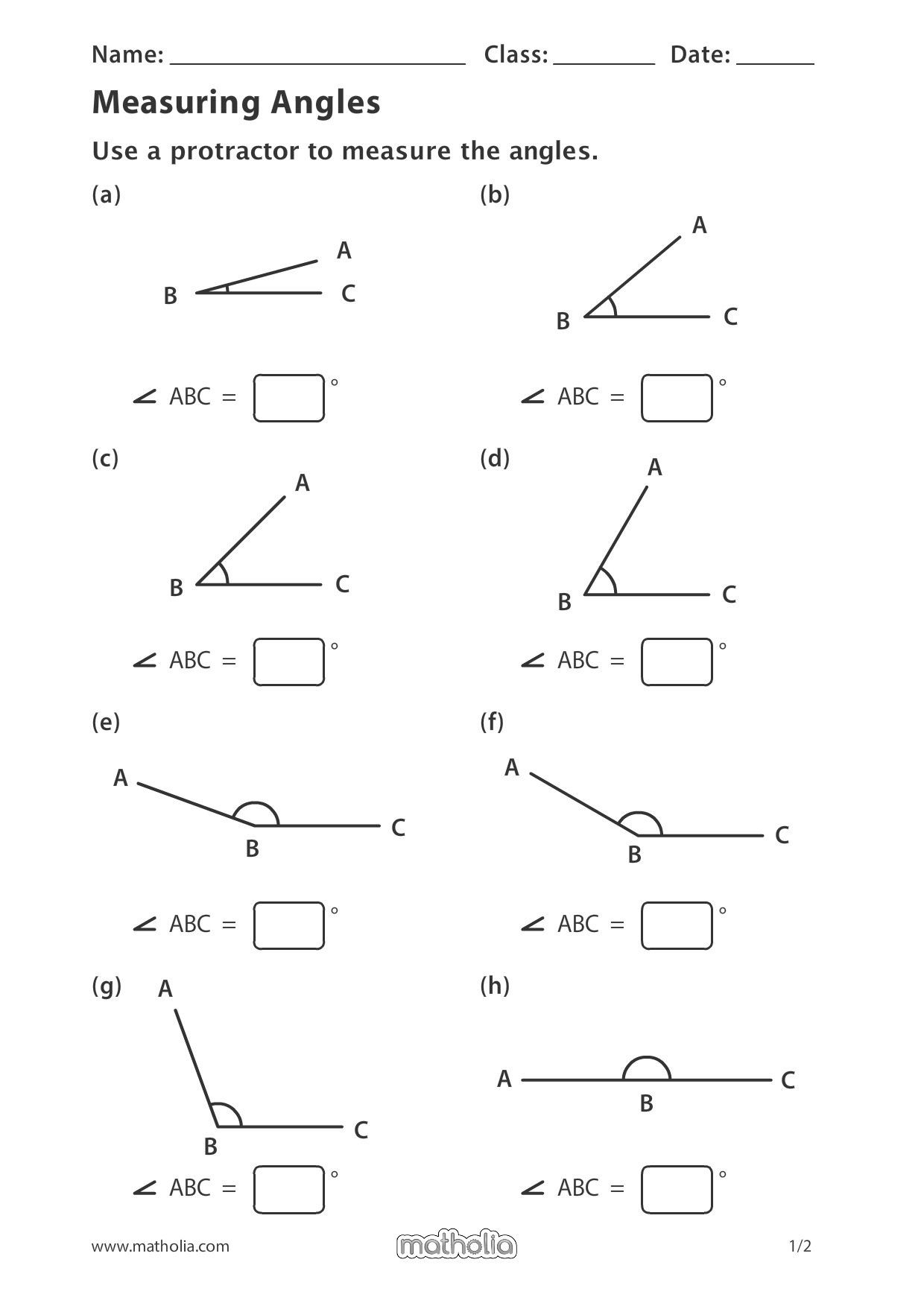 Measure Angles Worksheet Angleworksheets