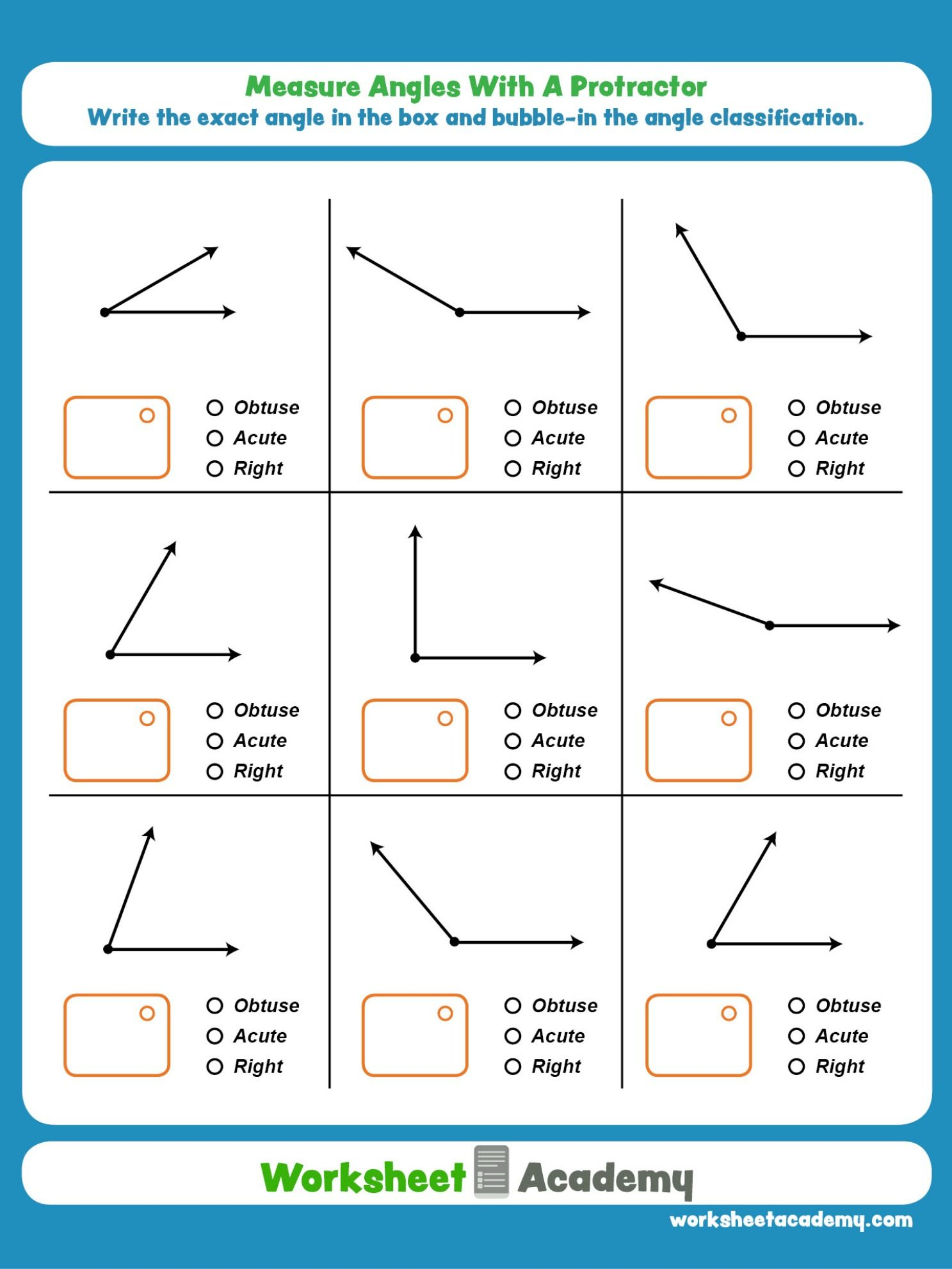 Measuring Angles Worksheet Grade 6 Pdf Angleworksheets