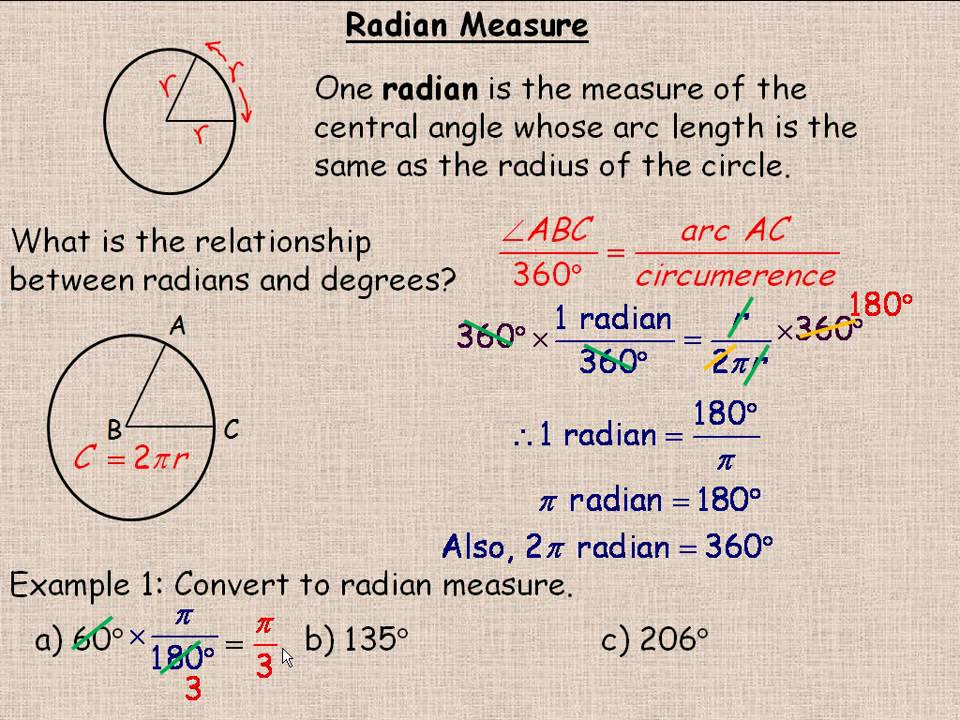 Radian And Angle Measure Unit Analysis Worksheet Angleworksheets