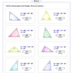 Triangle Interior Angles Worksheet