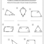 Triangles And Quadrilaterals Worksheets Math Monks