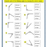 Types Of Angles Worksheet With Answers